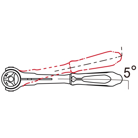 Μανέλα καστάνια 1/2 περιστρεφόμενη κεφαλή