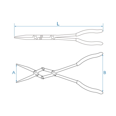 Μυτοτσiμπιδο ίσιο διπλής άρθρωσης 340 mm