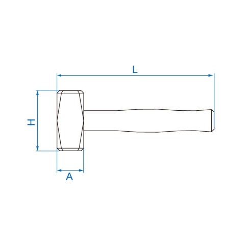 Σφυρί βαριοπούλα με ξύλινη λαβή 1000g