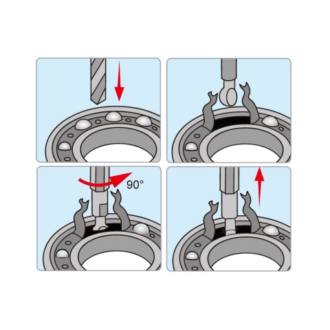 Εξωλκέας ρουλεμάν εσωτερικός μεγάλο σετ