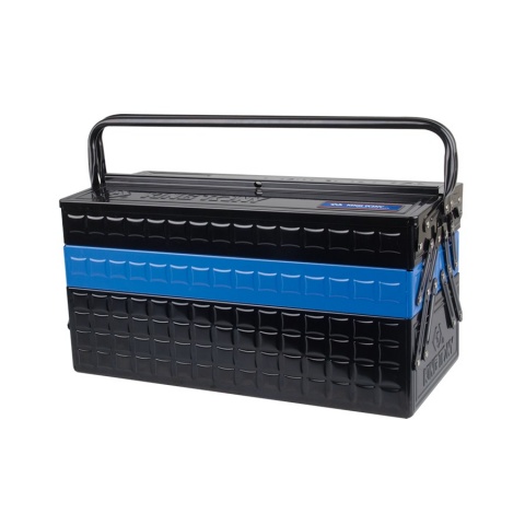 KING TONY 3 Section Fold Up Type Portable Tool Box (BLUE-BLACK) (87A05-KB)