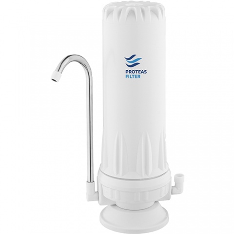 ENERGYWATER Μονή Συσκευή Φίλτρανσης Άνω Πάγκου Λευκή Πλαστική