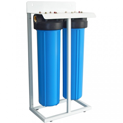 ENERGYWATER Διπλή Φιλτροθήκη Big Blue 20″ - 1″ με Compact Μεταλλικη Βάση
