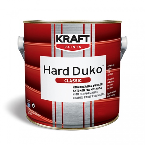 KRAFT HARD DUKO CLASSIC Ντουκόχρωμα για Μέταλλα 2.50lt (ΒΑΣΗ Α ΣΑΤΙΝΕ)