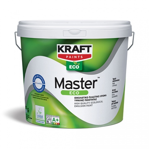 KRAFT MASTER ECO Οικολογικό Πλαστικό Χρώμα Εσωτερικής Τοιχοποιίας 3.0lt (ΛΕΥΚΟ)