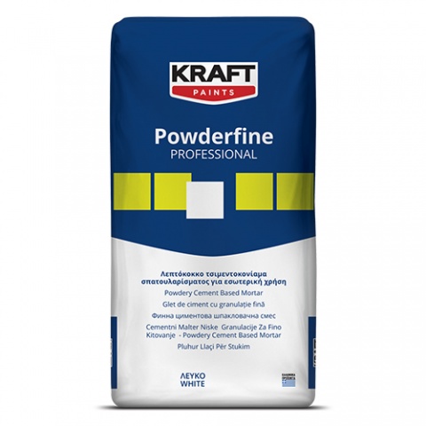 KRAFT POWDERFINE Fine Grain Cement Mortar for Puttying for Interior Use (WHITE) 5.0lt