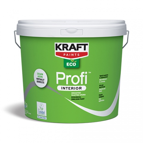 KRAFT PROFI INTERIOR Οικολογικό Πλαστικό Χρώμα 9.0lt (ΛΕΥΚΟ)