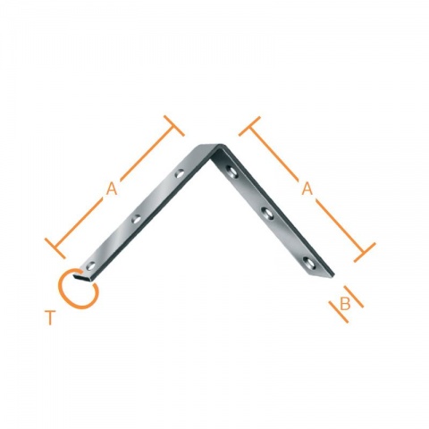 Vormann Galvanized Chair Angle 150 x 25 x 3mm