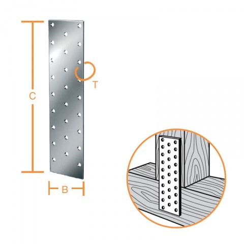 Vormann Λαμάκι Σύνδεσης Γαλβανιζέ 50 x 200 x 2mm