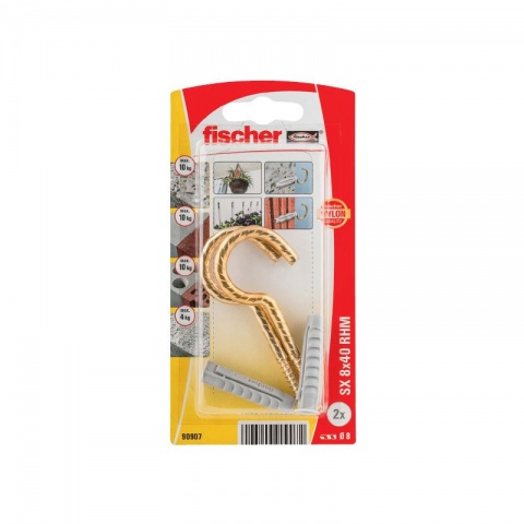 Fischer SX connector with bronze hook in card 2 Pcs