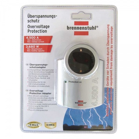 Brennenstuhl Primera Line Αντάπτορας με προστασία υπέρτασης 13.500 Αh