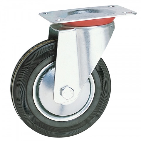 Ρόδα με Πέλμα Ø 75mm 84 x 72mm Μαύρη