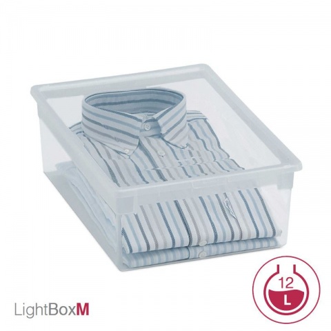 Terry Κουτί Αποθήκευσης Πλαστικό LightBoxM 12Lt με Καπάκι 27.8 x 39.6 x 13.2cm (Διάφανο)