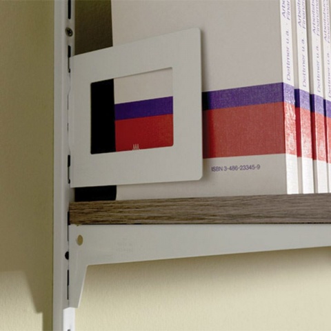 ELEMENT SYSTEM Βιβλιοστάτης ES Ορθοστάτη Τοίχου Λευκός L118 x D142mm