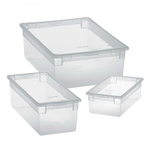 Terry LightBoxM 12Lt - Multifunctional Drawer with Lid 27.8 x 39.6 x 13.2cm (Transparent)