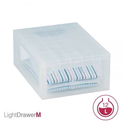 Terry LightDrawerM 12Lt - Multifunctional Drawer Pulling out From Both Sides 29.6 x 39 x 16cm (Transparent)