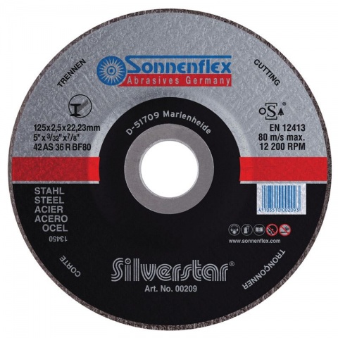 SONNENFLEX Silver Star Steel Δίσκος Κοπής για Μέταλλα 230x3.0x22.23mm/F41
