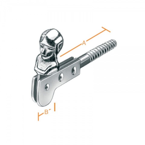 Vormann Galvanized Shutter Stopping Device 120 x 25mm - Screw 10 x 55mm