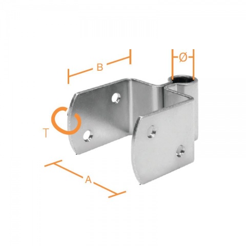 Vormann Μεντεσές Αυλόπορτας Γαλβανιζέ 45 x 38 x Ø 10 x 2mm