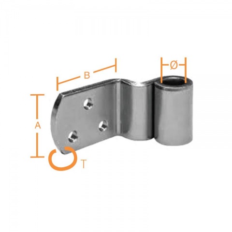 Vormann Μεντεσές Αυλόπορτας Γαλβανιζέ 30 x 38 x Ø: 10 x 3mm
