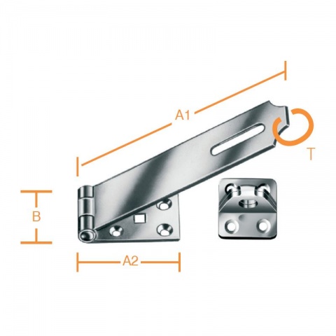 Vormann Safety Padlock Latch Galvanized 105 x 55 x 35 x 2.5mm