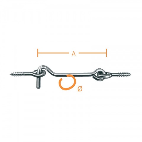 Vormann Window Latch Galvanized 80 x Ø 3.9mm