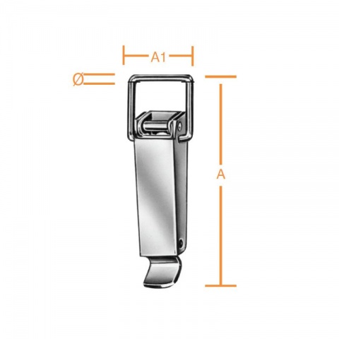 Vormann Trunk Latch Galvanized 52 x 23 x Ø 3mm 1 PC