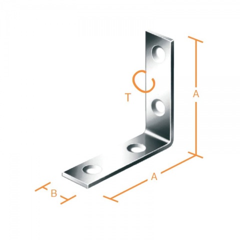 Vormann Γωνία Γαλβανιζέ 25 x 15 x 2mm 12 ΤΕΜ