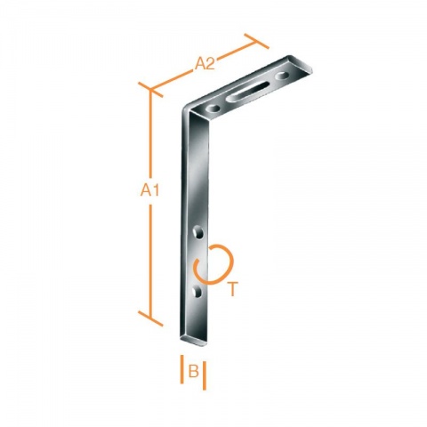 Vormann Γωνία Ρυθμιζόμενη Γαλβανιζέ 180 x 55 x 17 x 3.5mm
