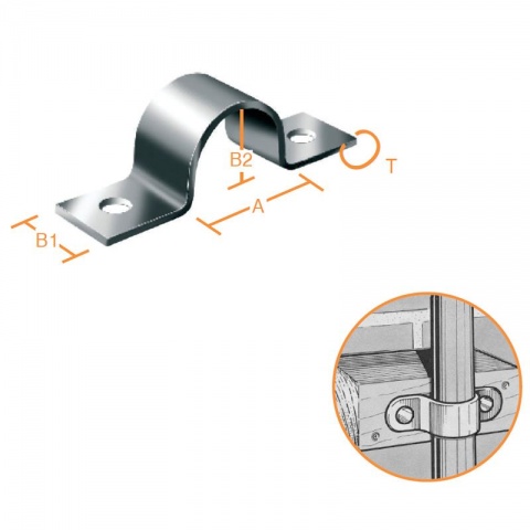 Vormann Galvanized Pipe Clip 19 x 15 x 16 x 1.5mm
