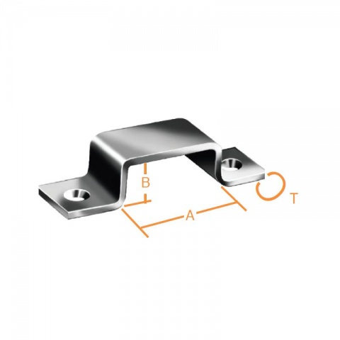 Vormann Στήριγμα Βέργας Γαλβανιζέ 30 x 14 x 1.6mm