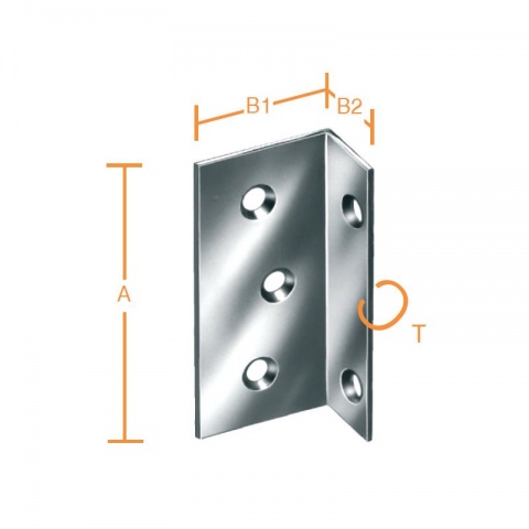 Vormann Γωνία Γαλβανιζέ 75 x 40 x 25 x 2mm