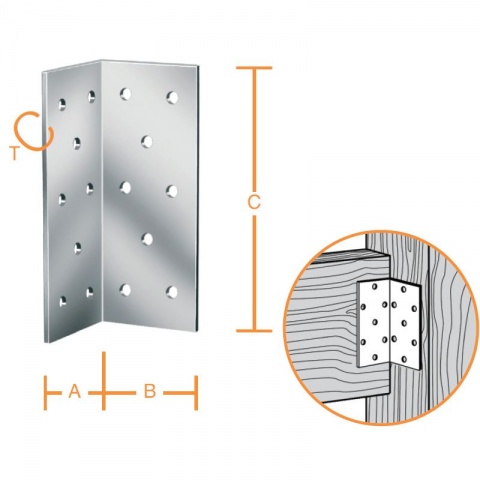 Vormann Γωνία Γαλβανιζέ 40 x 40 x 100 x 2mm