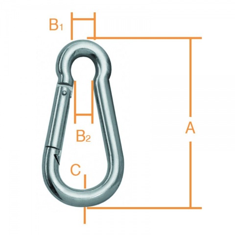 Vormann Γάντζος Ασφαλείας 80 x 12 x 9 x 8mm
