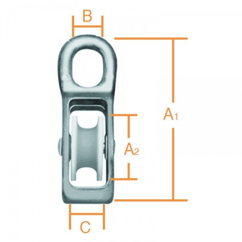 Vormann Ροδάτσα - Ρολό για Σχοινί 93 x 40 x 14 x 9mm - 5 Κάρτες 1 ΤΕΜ