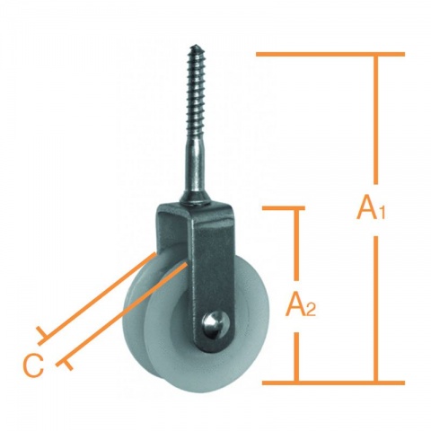 Vormann Ροδάτσα - Ρολό Βιδωτή 120 x 50 x 8mm 1 ΤΕΜ