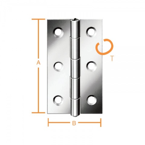 Vormann Galvanized Hinges 50 x 31 x 1.2mm 2 PC