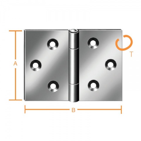 Vormann Μεντεσές Μπρούτζινος 40 x 60 x 1.2mm 2 ΤΕΜ