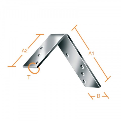 Vormann Γωνία Ενισχυμένη Γαλβανιζέ 120 x 80 x 35 x 4mm