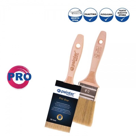 Painter Flat Brush Professional Ultra Double 40mm Wooden Handle