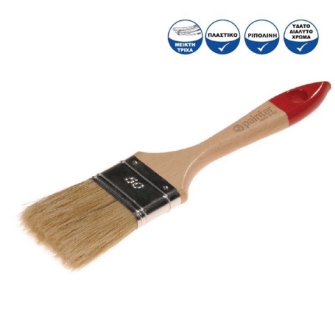 Painter Πινέλο Πλακέ WLOSKI UNIVERSAL Ξύλινη Λαβή Γενικής Χρήσης Ημίδιπλο 60mm