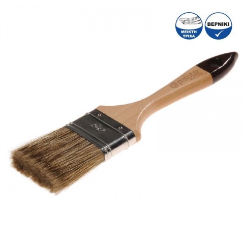 Painter Πινέλο Πλακέ για Βερνίκι Ημίδιπλο 40mm Ξύλινη Λαβή