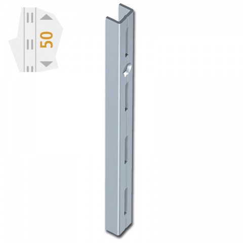 ELEMENT SYSTEM Ορθοστάτης Τοίχου ES Μονής Διάτρησης L500 x D10mm Μαύρο Ματ