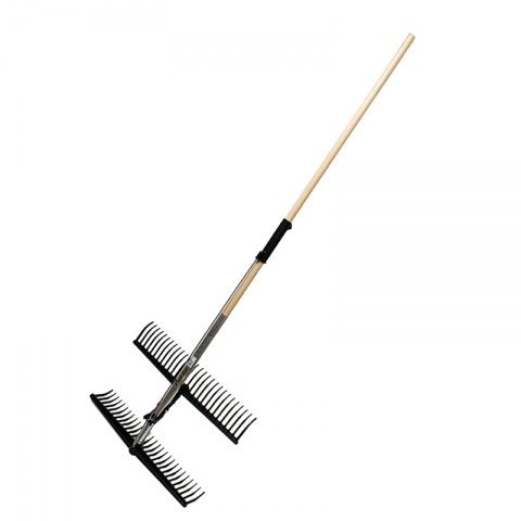 Australian Rake "2 in 1" Adjustable with Wooden Handle 165cm