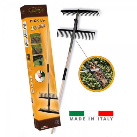 Australian Τσουγκράνα "2 σε 1" Ρυθμιζόμενη με Ξύλινη Λαβή 165cm