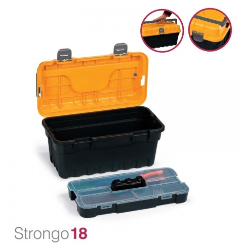 Terry Εργαλειοθήκη STRONGO18 45.8 x 23.3 x 24.7cm (Μαύρο / Κίτρινο)