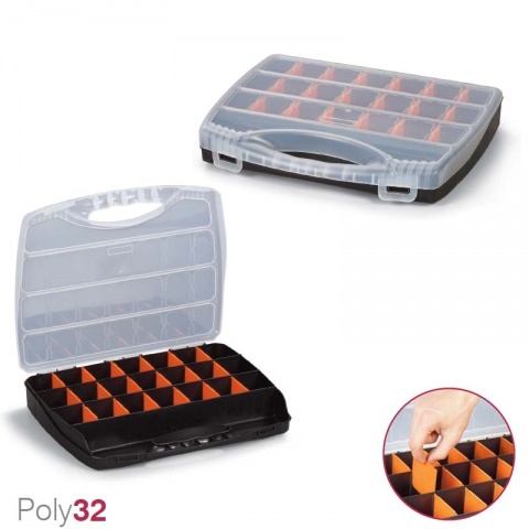 Terry Ταμπακιέρα Πλαστική Poly32 26.5 x 32 x 5cm (Μαύρο/Πορτοκαλί)