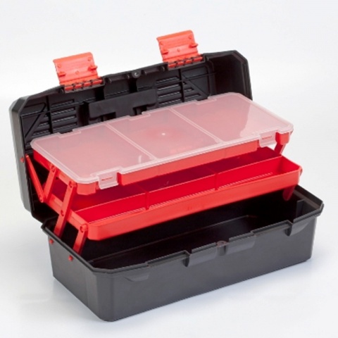 Terry Εργαλειοθήκη Πλαστική CANTILEVER17 44 x 21 x 19.5cm (Μαύρο / Κόκκινο)