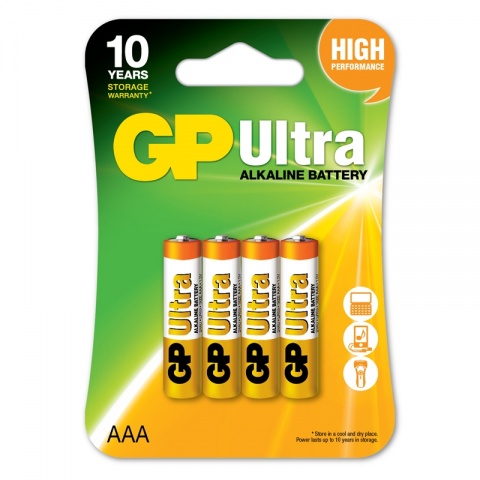 GP ULTRA Μπαταρίες Αλκαλικές ΑΑΑ LR03 4 ΤΕΜ