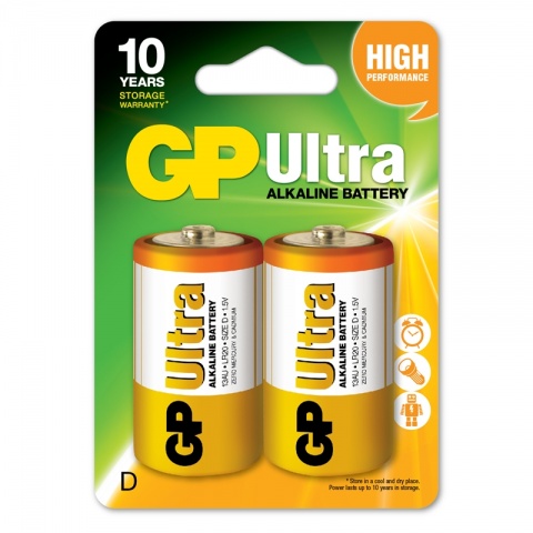 GP ULTRA Μπαταρίες Αλκαλικές D LR20 2 ΤΕΜ